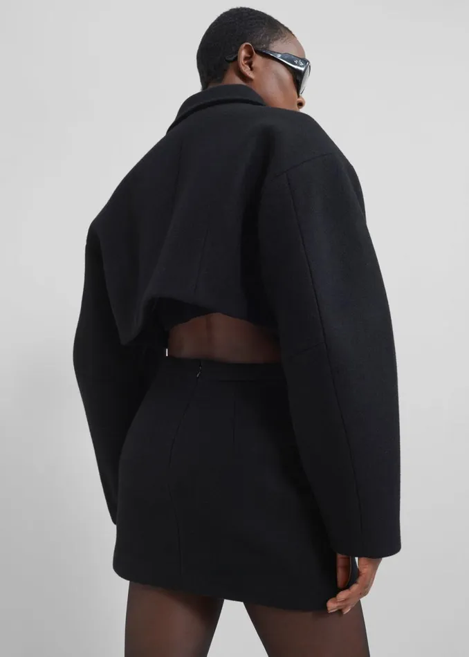 Women The Frankie Shop Bottoms Kerrigan Wool Mini Skirt Black