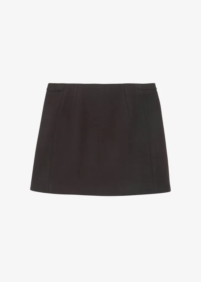 Women The Frankie Shop Bottoms Kerrigan Wool Mini Skirt Brown