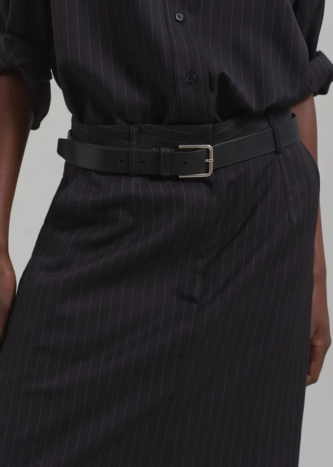 Women The Frankie Shop Bottoms Kerry Maxi Skirt Black Pinstripe