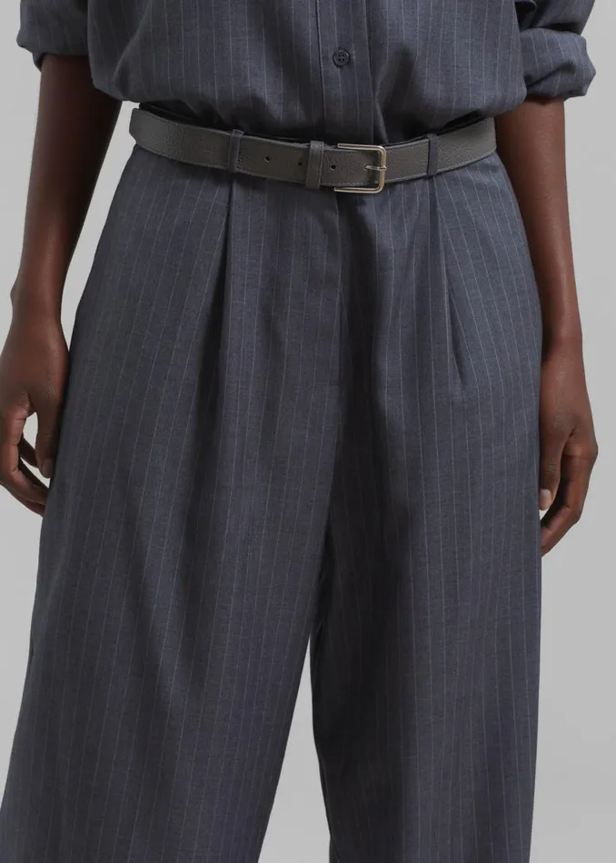 Women The Frankie Shop Bottoms Kerry Trousers Grey Pinstripe
