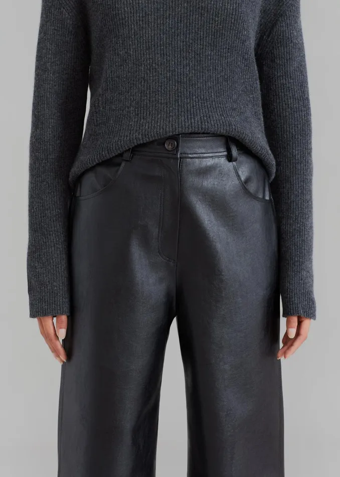 Women The Frankie Shop Bottoms Kira Wide Pants Black