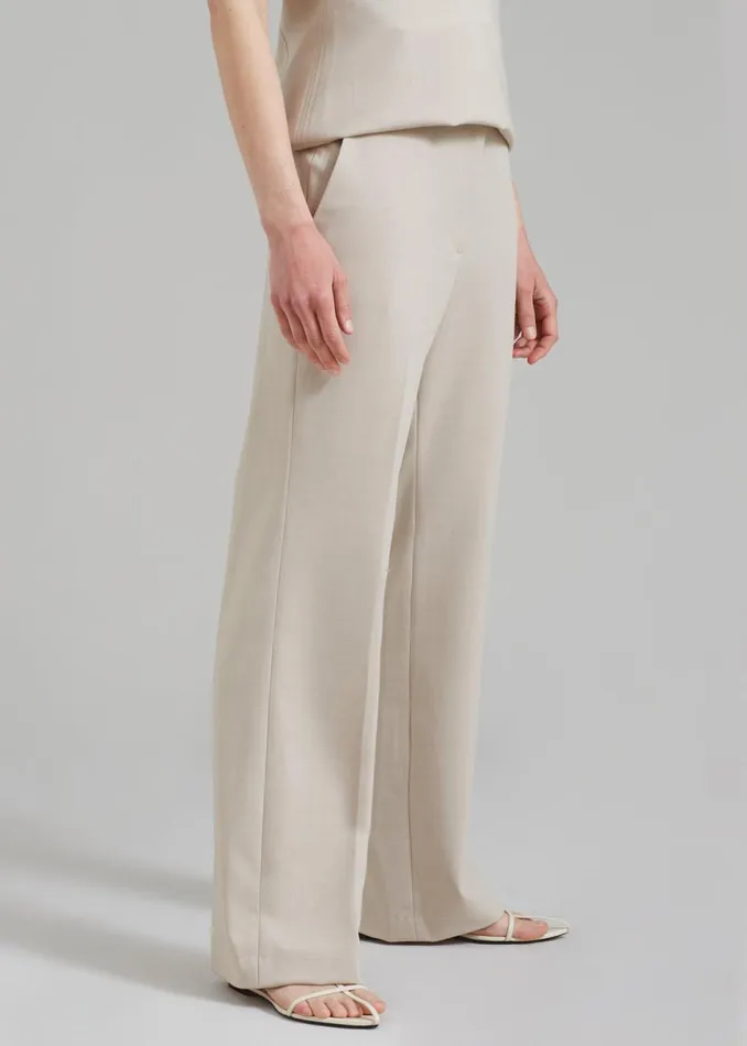 Women The Frankie Shop Bottoms Kit Trousers Beige