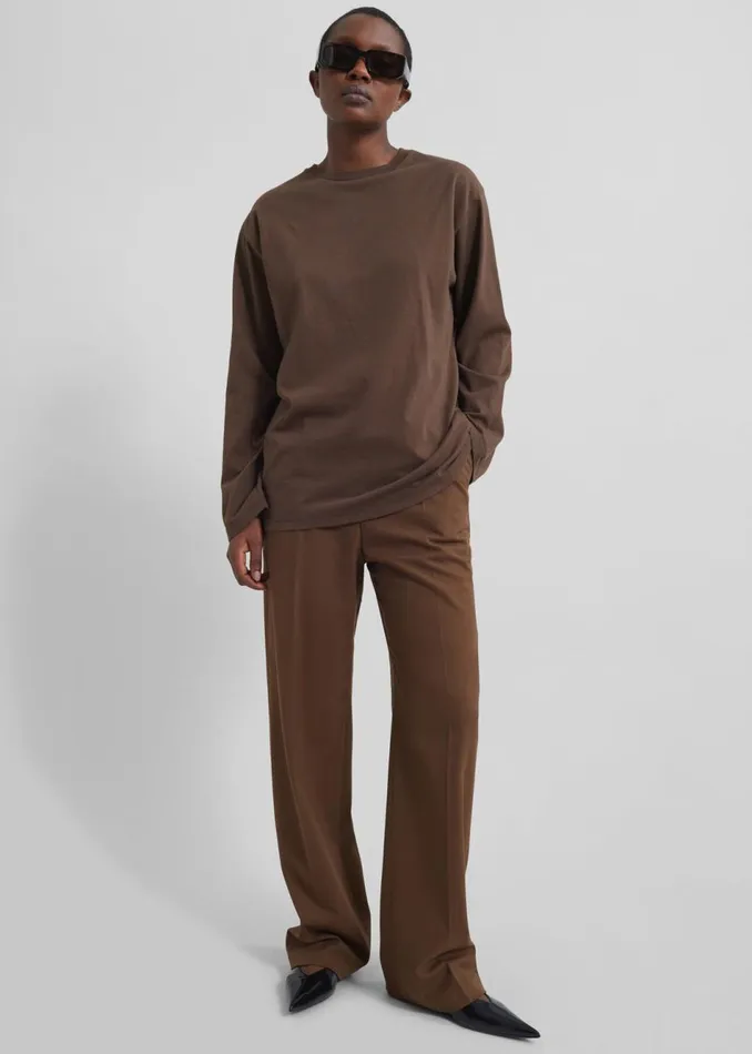 Women The Frankie Shop Bottoms Kylen Trousers Brown