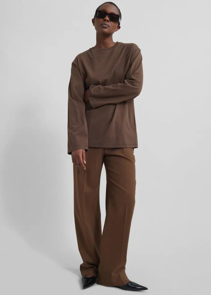 Women The Frankie Shop Bottoms Kylen Trousers Brown