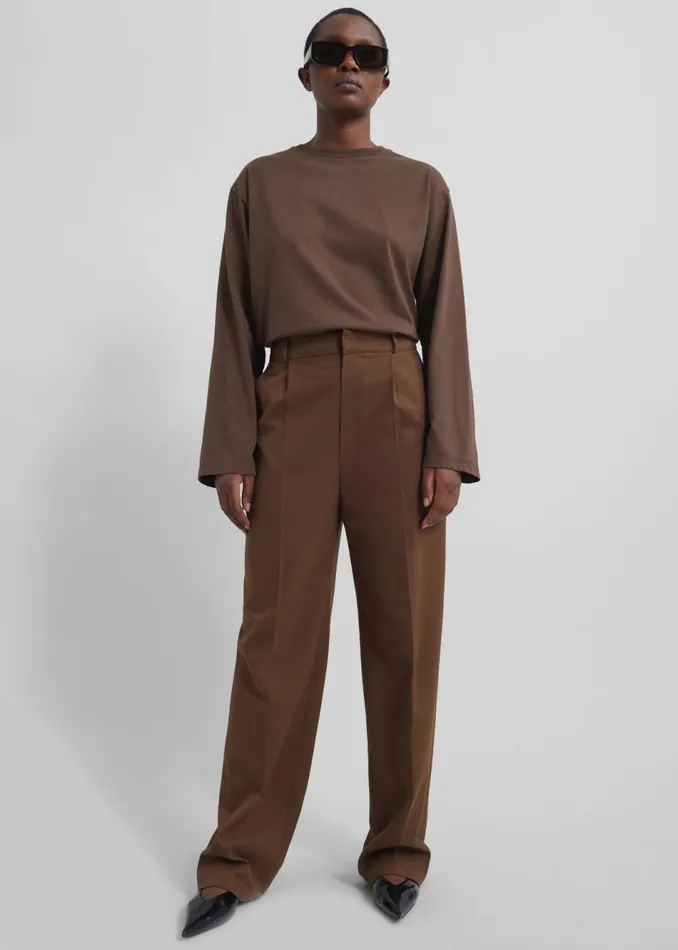 Women The Frankie Shop Bottoms Kylen Trousers Brown