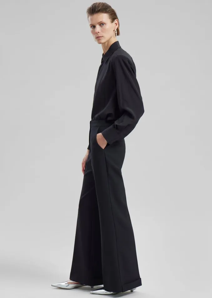 Women The Frankie Shop Bottoms Layne Trousers Black