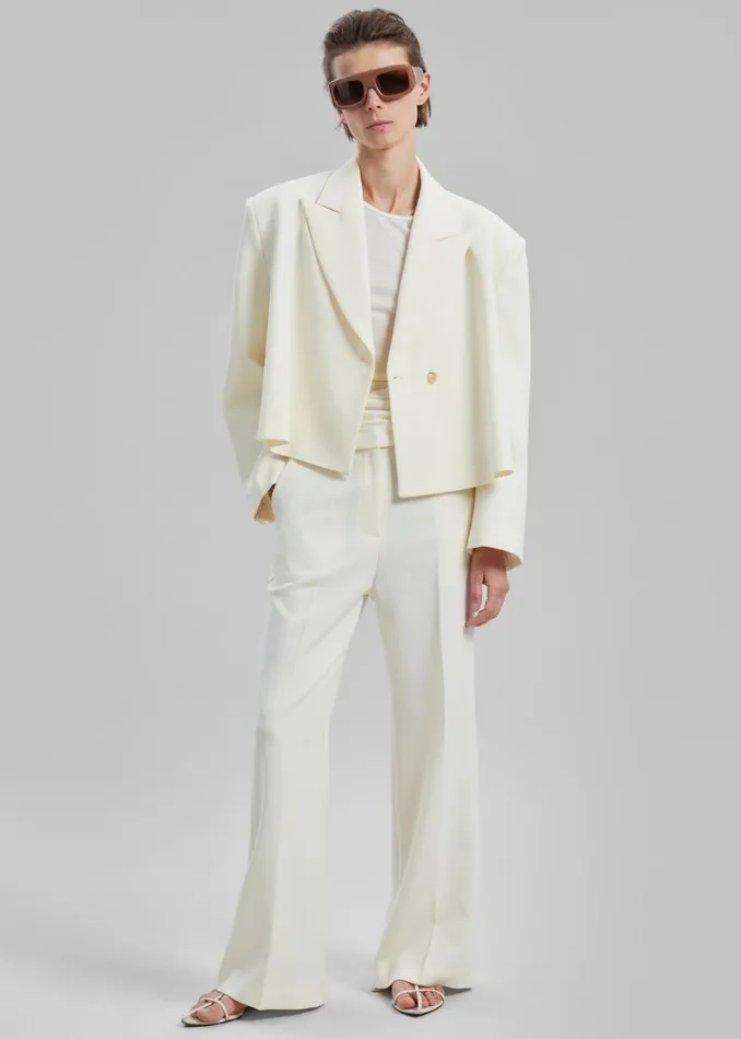 Women The Frankie Shop Bottoms Layne Trousers Off White