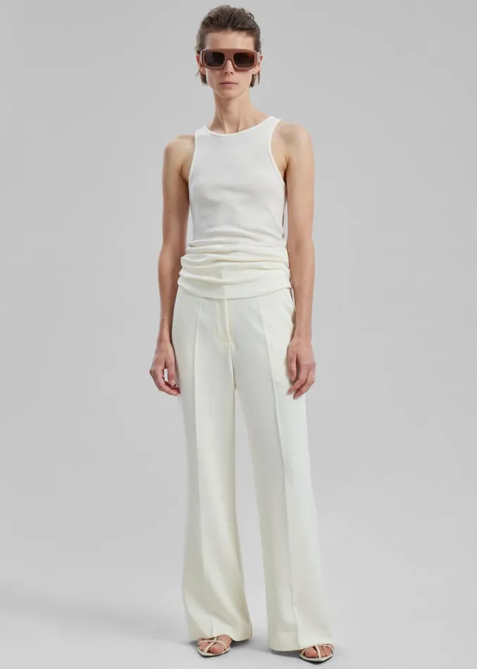 Women The Frankie Shop Bottoms Layne Trousers Off White