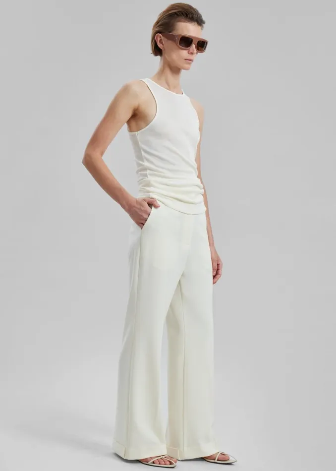 Women The Frankie Shop Bottoms Layne Trousers Off White