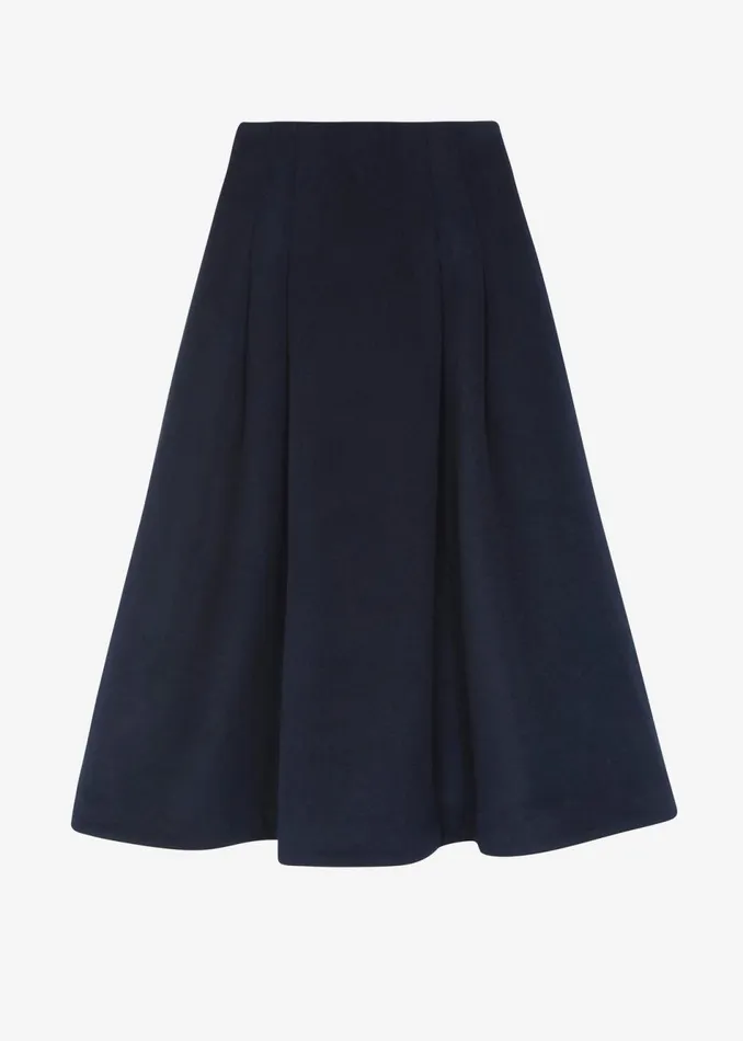 Women The Frankie Shop Bottoms Leila Flared Skirt Navy