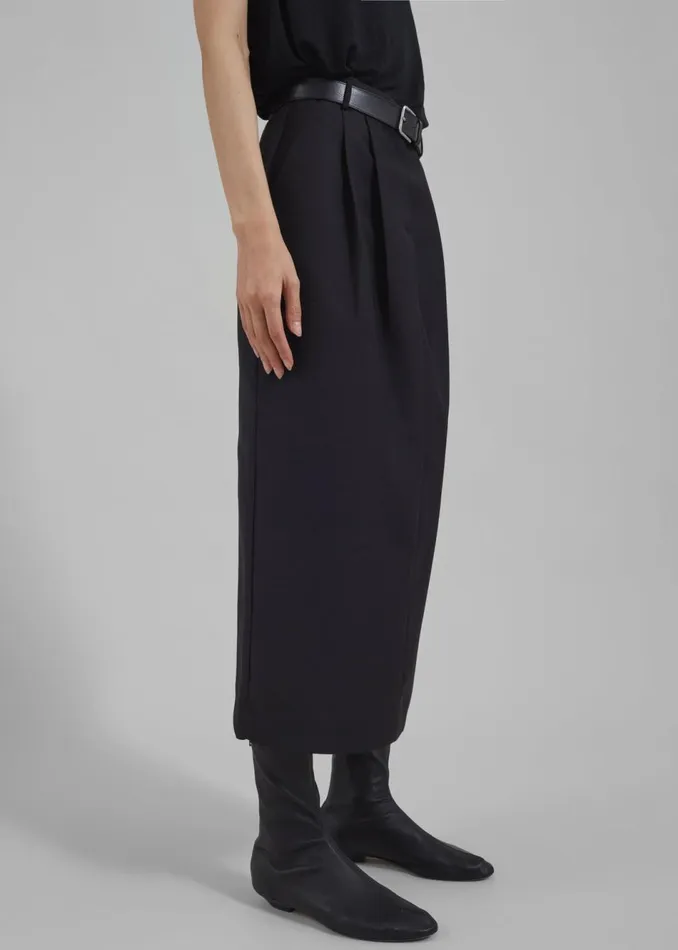 Women The Frankie Shop Bottoms Letty Midi Pencil Skirt Black