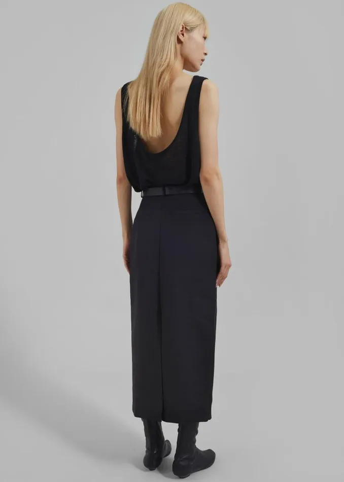 Women The Frankie Shop Bottoms Letty Midi Pencil Skirt Black