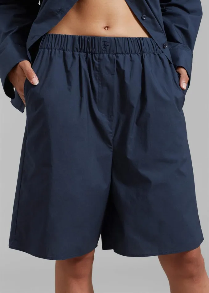 Women The Frankie Shop Bottoms Levi Bermuda Shorts Midnight Blue