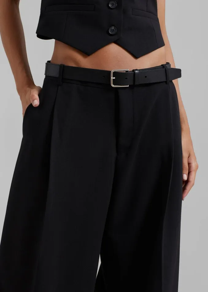 Women The Frankie Shop Bottoms Lillian Wide Trousers Black