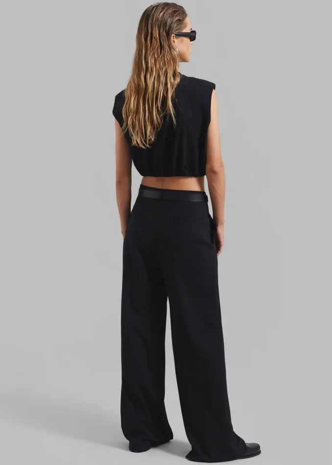 Women The Frankie Shop Bottoms Lilly Pleated Trousers Black