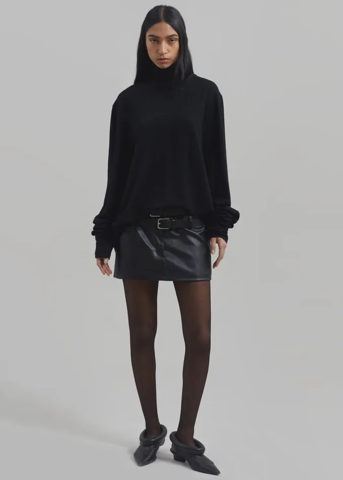 Women The Frankie Shop Bottoms Lola Faux Leather Mini Skirt Black