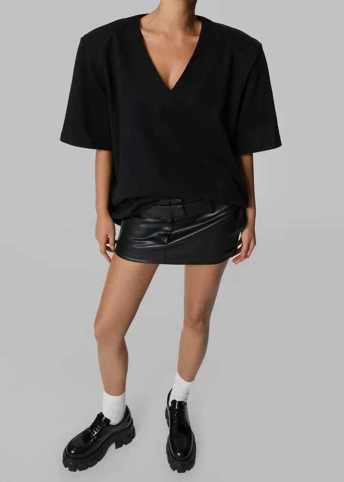 Women The Frankie Shop Bottoms Lola Faux Leather Mini Skirt Black