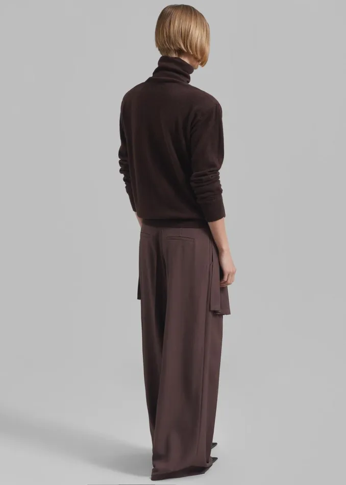 Women The Frankie Shop Bottoms Lonnie Pleated Skirt Pants Brown