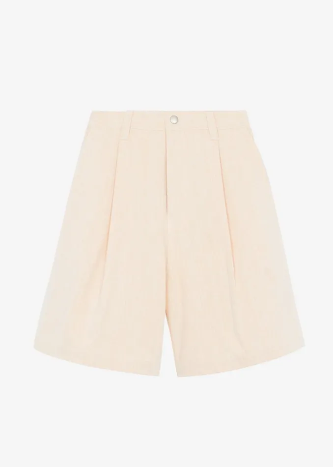 Women The Frankie Shop Bottoms Lou Denim Bermuda Shorts Light Apricot