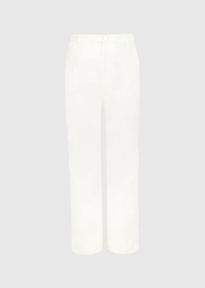 Women The Frankie Shop Bottoms Loulou Studio Attu Wide Leg Denim Ivory