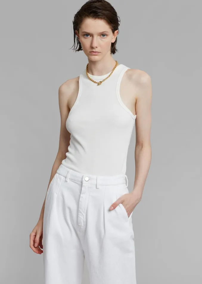 Women The Frankie Shop Bottoms Loulou Studio Attu Wide Leg Denim Ivory