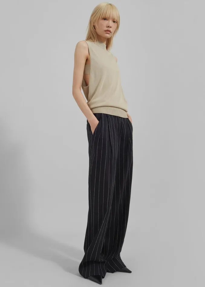 Women The Frankie Shop Bottoms Loulou Studio Enyo Pants Blackivory