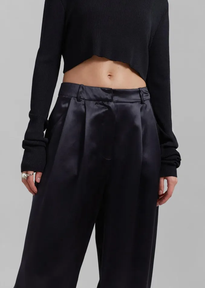 Women The Frankie Shop Bottoms Loulou Studio Vione Pants Black