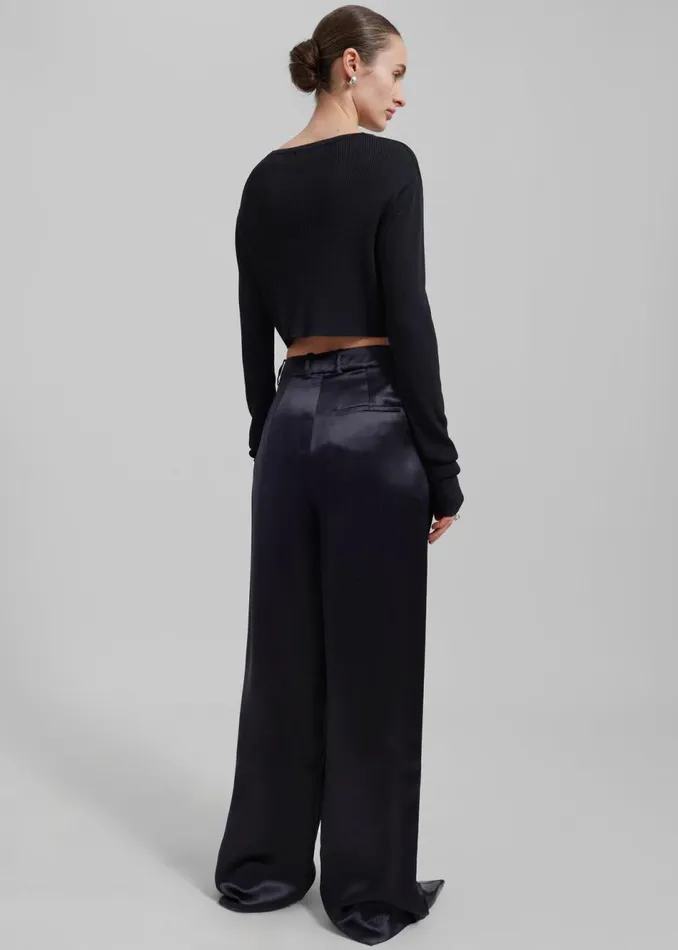 Women The Frankie Shop Bottoms Loulou Studio Vione Pants Black