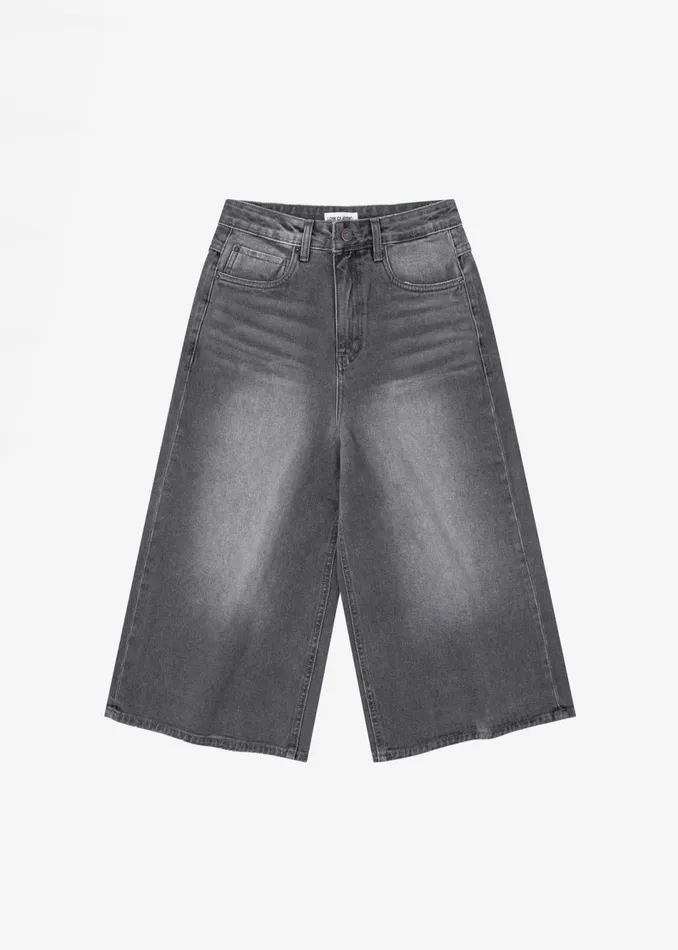 Women The Frankie Shop Bottoms Low Classic Denim Bermuda Pants Grey