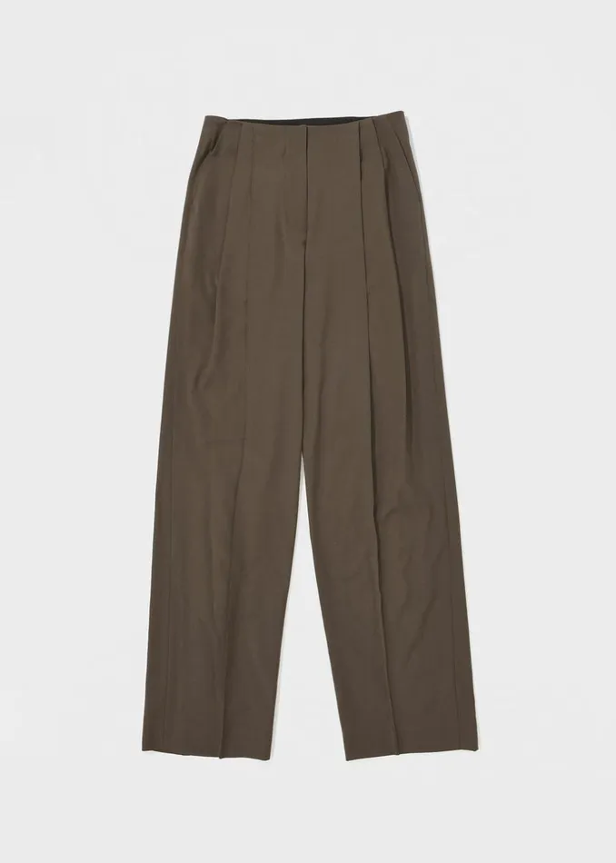 Women The Frankie Shop Bottoms Low Classic Low Rise Trousers Khaki