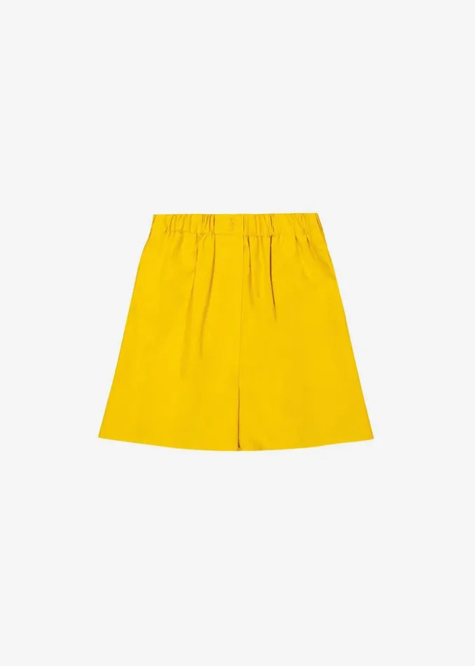 Women The Frankie Shop Bottoms Lui Cotton Boxer Short Gold Yellow