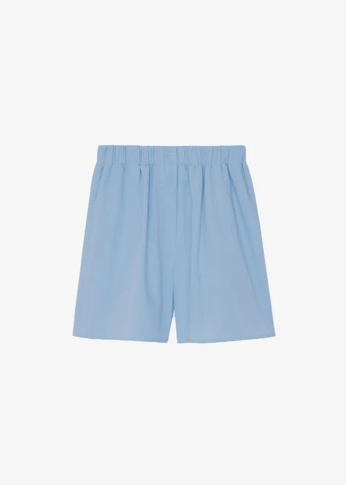Women The Frankie Shop Bottoms Lui Organic Cotton Boxer Short Blue