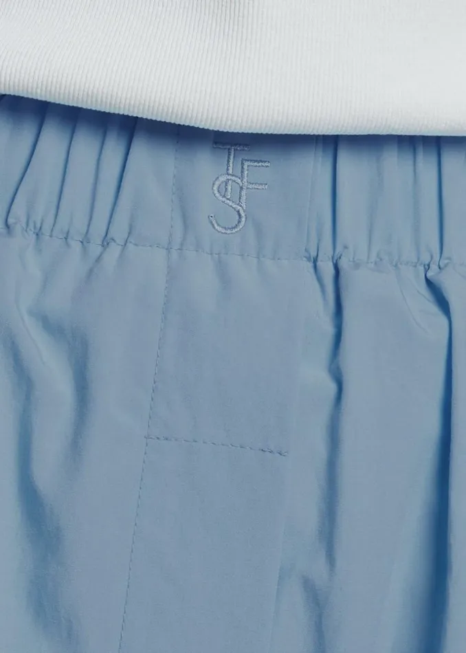 Women The Frankie Shop Bottoms Lui Organic Cotton Boxer Short Blue