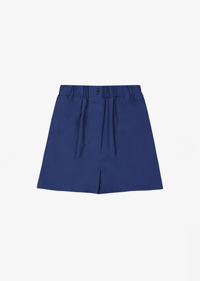 Women The Frankie Shop Bottoms Lui Organic Cotton Boxer Short Navy