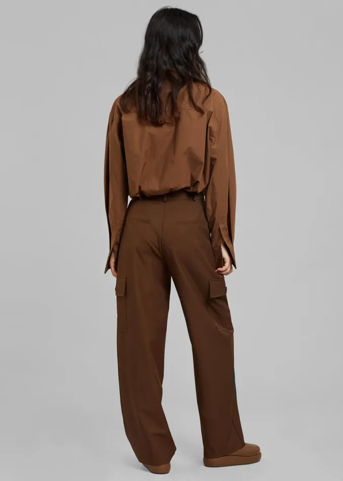 Women The Frankie Shop Bottoms Maesa Cargo Pants Brown