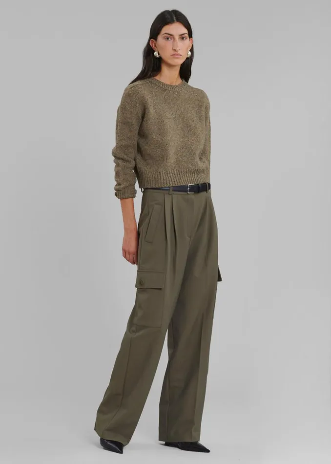 Women The Frankie Shop Bottoms Maesa Cargo Pants Olive