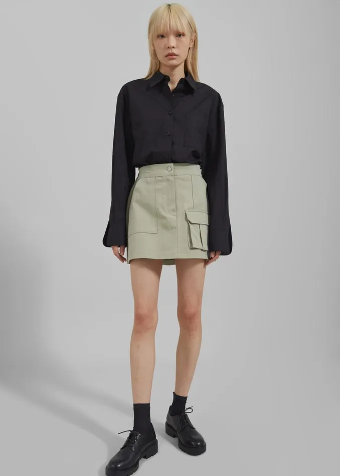 Women The Frankie Shop Bottoms Malia Cargo Mini Skirt Khaki