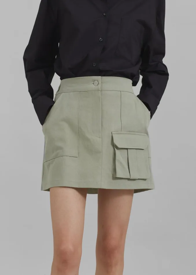 Women The Frankie Shop Bottoms Malia Cargo Mini Skirt Khaki