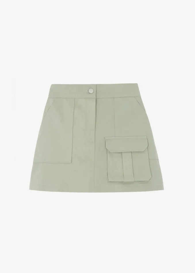 Women The Frankie Shop Bottoms Malia Cargo Mini Skirt Khaki