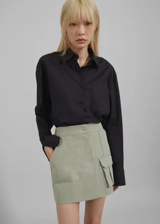 Women The Frankie Shop Bottoms Malia Cargo Mini Skirt Khaki