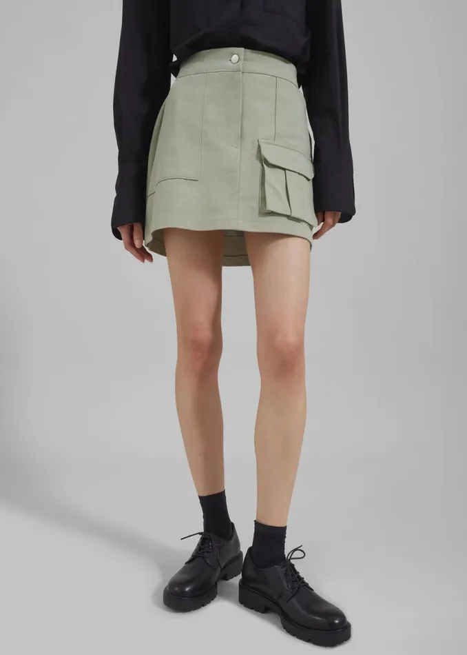 Women The Frankie Shop Bottoms Malia Cargo Mini Skirt Khaki