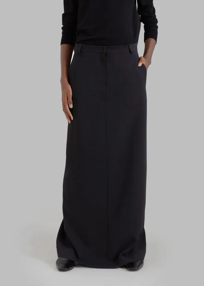 Women The Frankie Shop Bottoms Malvo Long Pencil Skirt Black