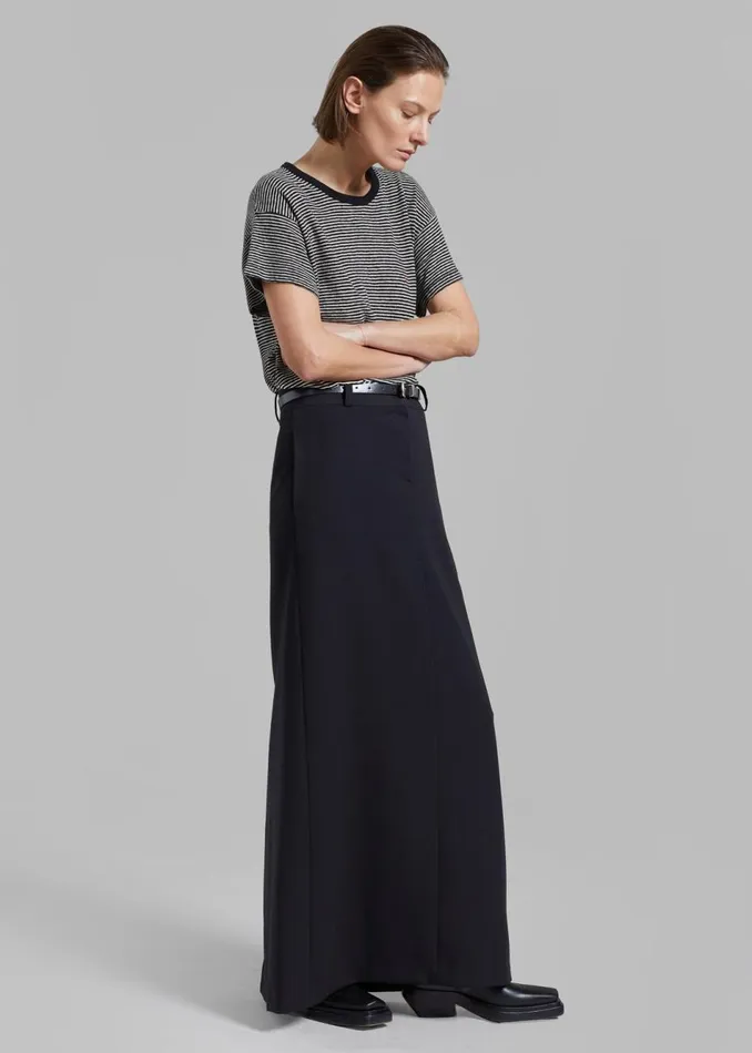 Women The Frankie Shop Bottoms Malvo Long Pencil Skirt Black