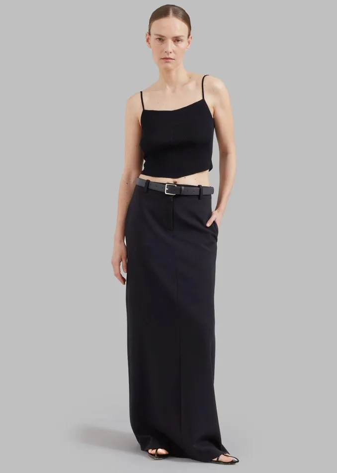Women The Frankie Shop Bottoms Malvo Long Pencil Skirt Black