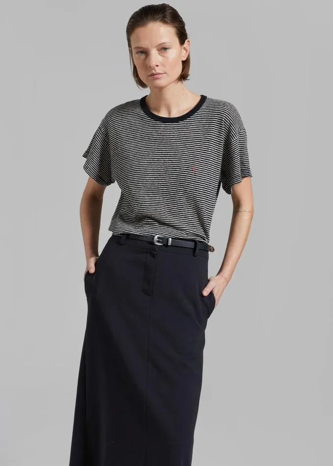 Women The Frankie Shop Bottoms Malvo Long Pencil Skirt Black