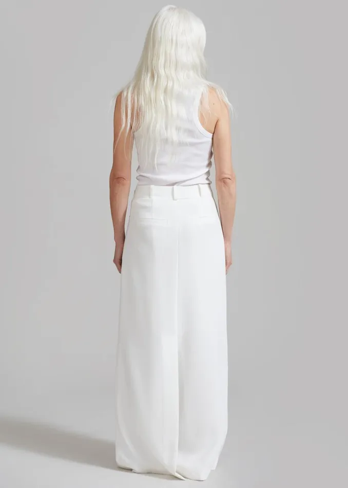 Women The Frankie Shop Bottoms Malvo Long Pencil Skirt White