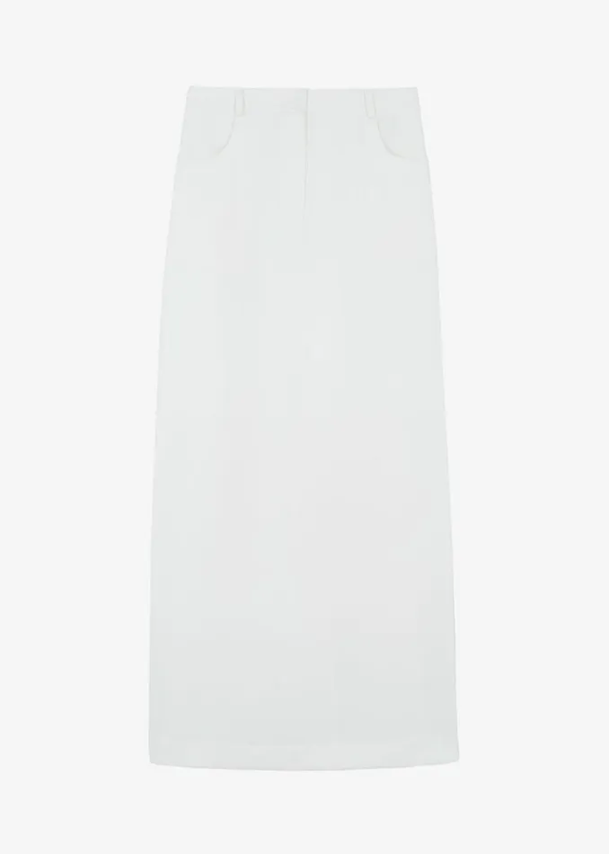 Women The Frankie Shop Bottoms Malvo Long Pencil Skirt White