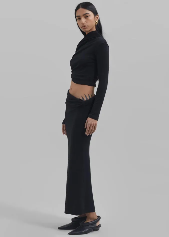Women The Frankie Shop Bottoms Margot Asymmetric Skirt Black