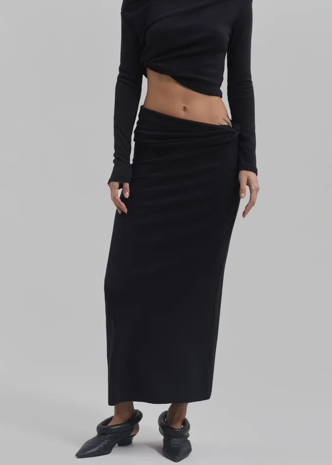 Women The Frankie Shop Bottoms Margot Asymmetric Skirt Black