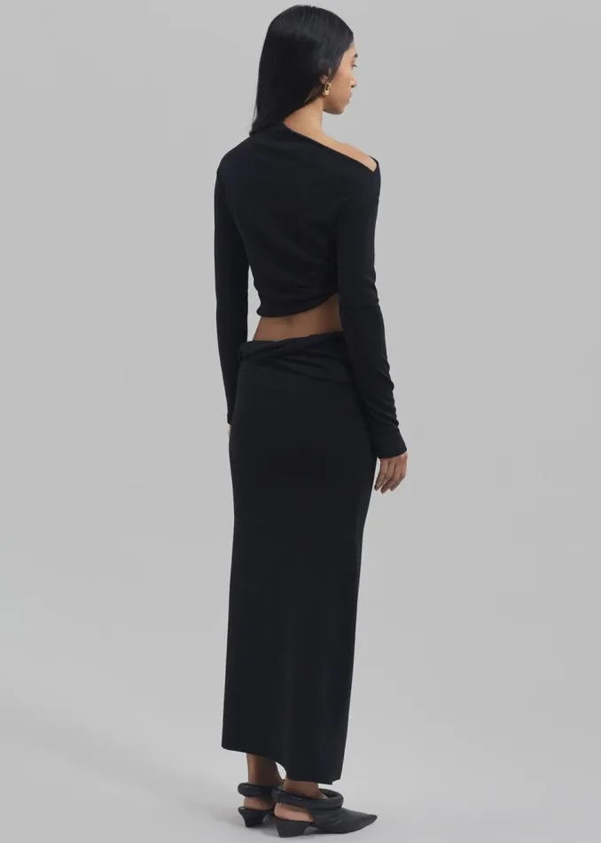 Women The Frankie Shop Bottoms Margot Asymmetric Skirt Black